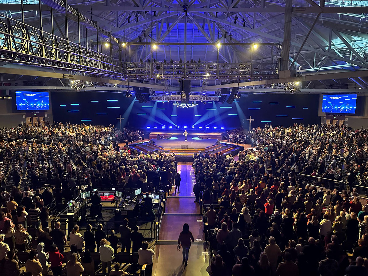 Event venue crowd